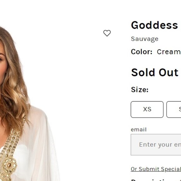 Sauvage Goddess Caftan Silk and Cotton NWT - Size S - Picture 2 of 11